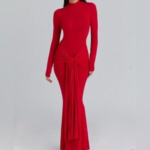 House of CB Vibrant Red Long Sleeve Dress
